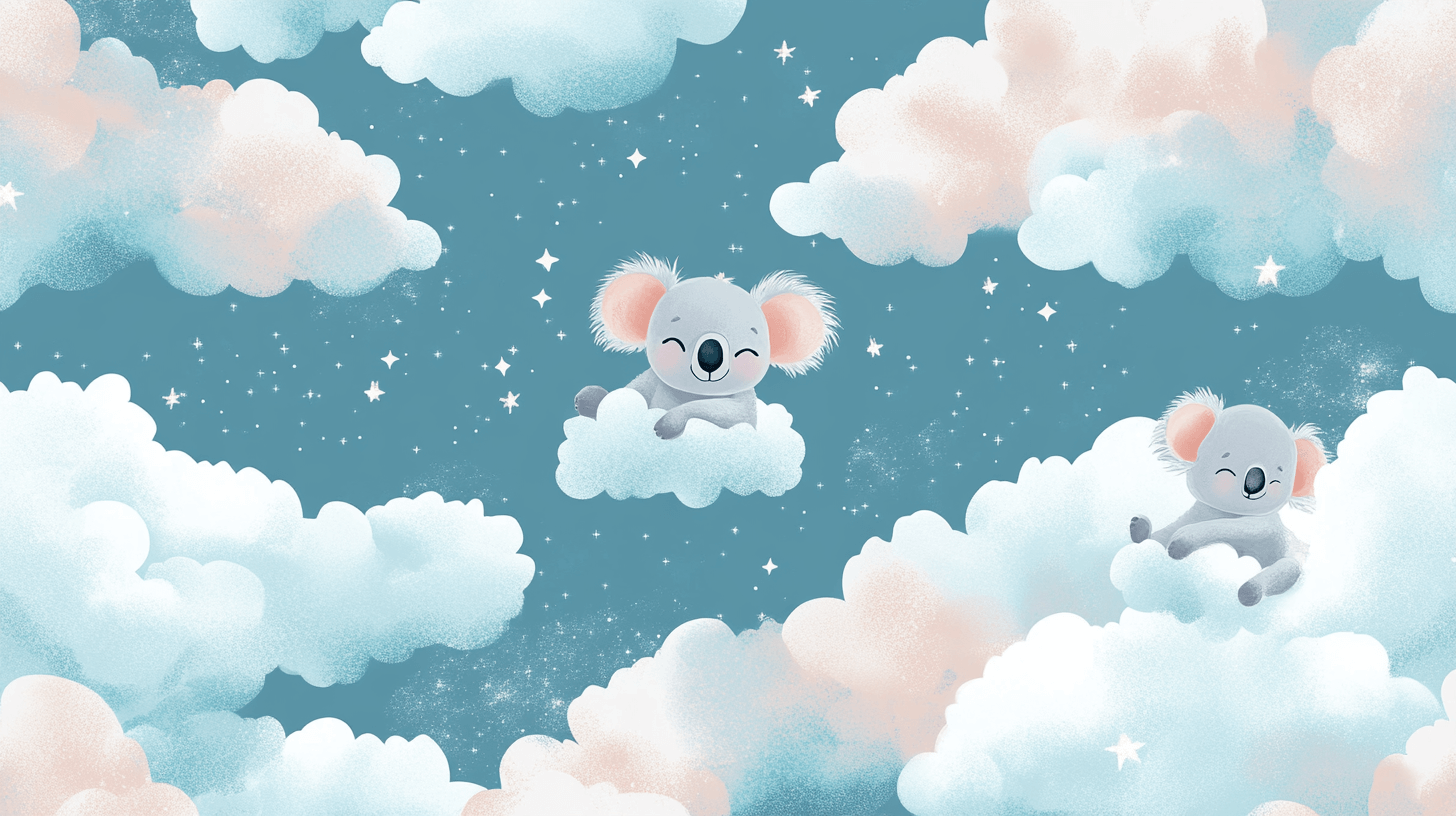 Papier Peint Koala Flottant Dans Le Ciel