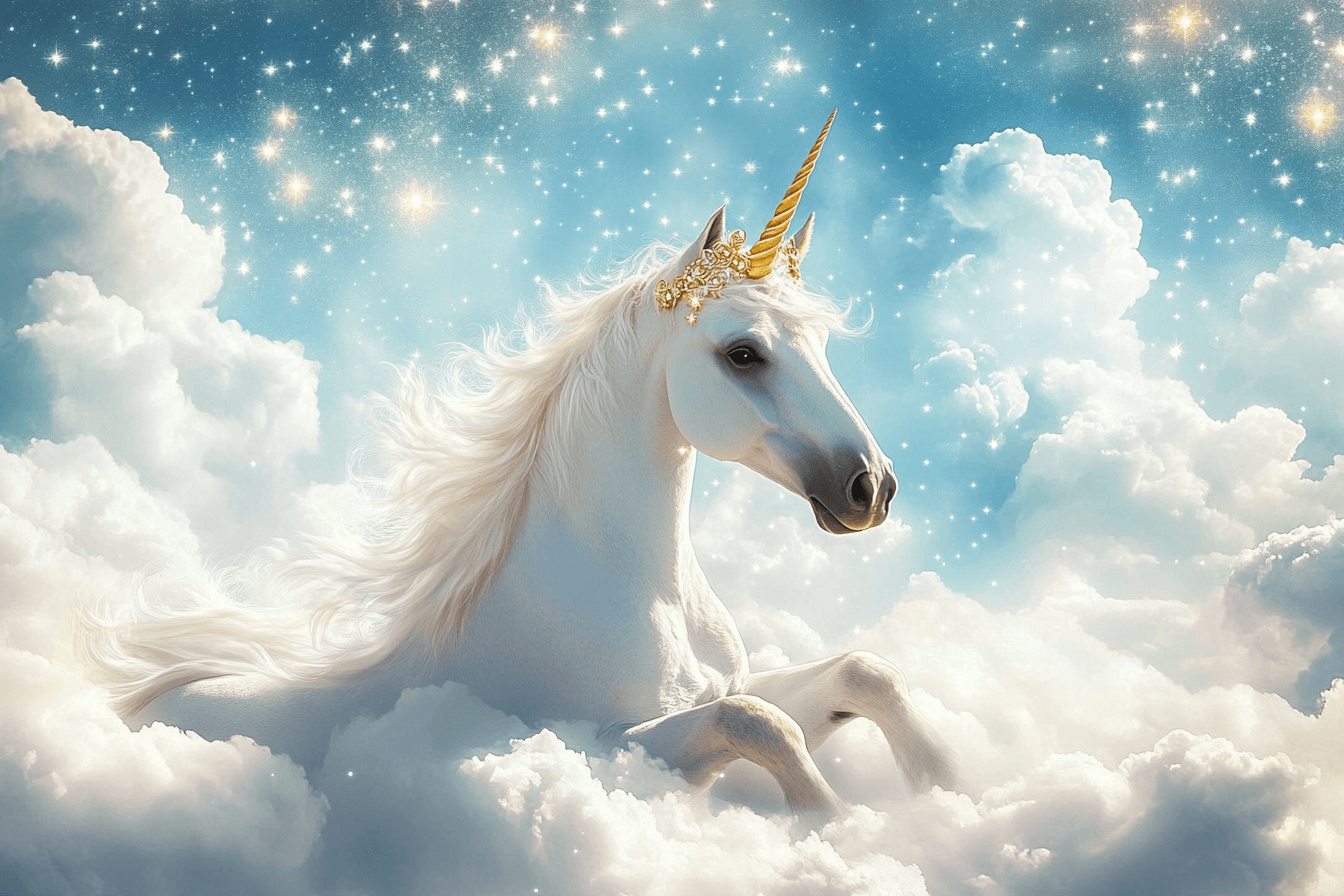 Papier Peint Princesse Licorne des Étoiles