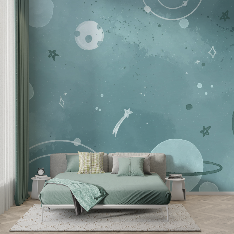 Papier peint chambre espace murs