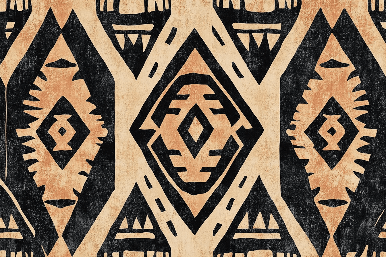 Papier Peint Terracotta Avec Motifs Aztèques