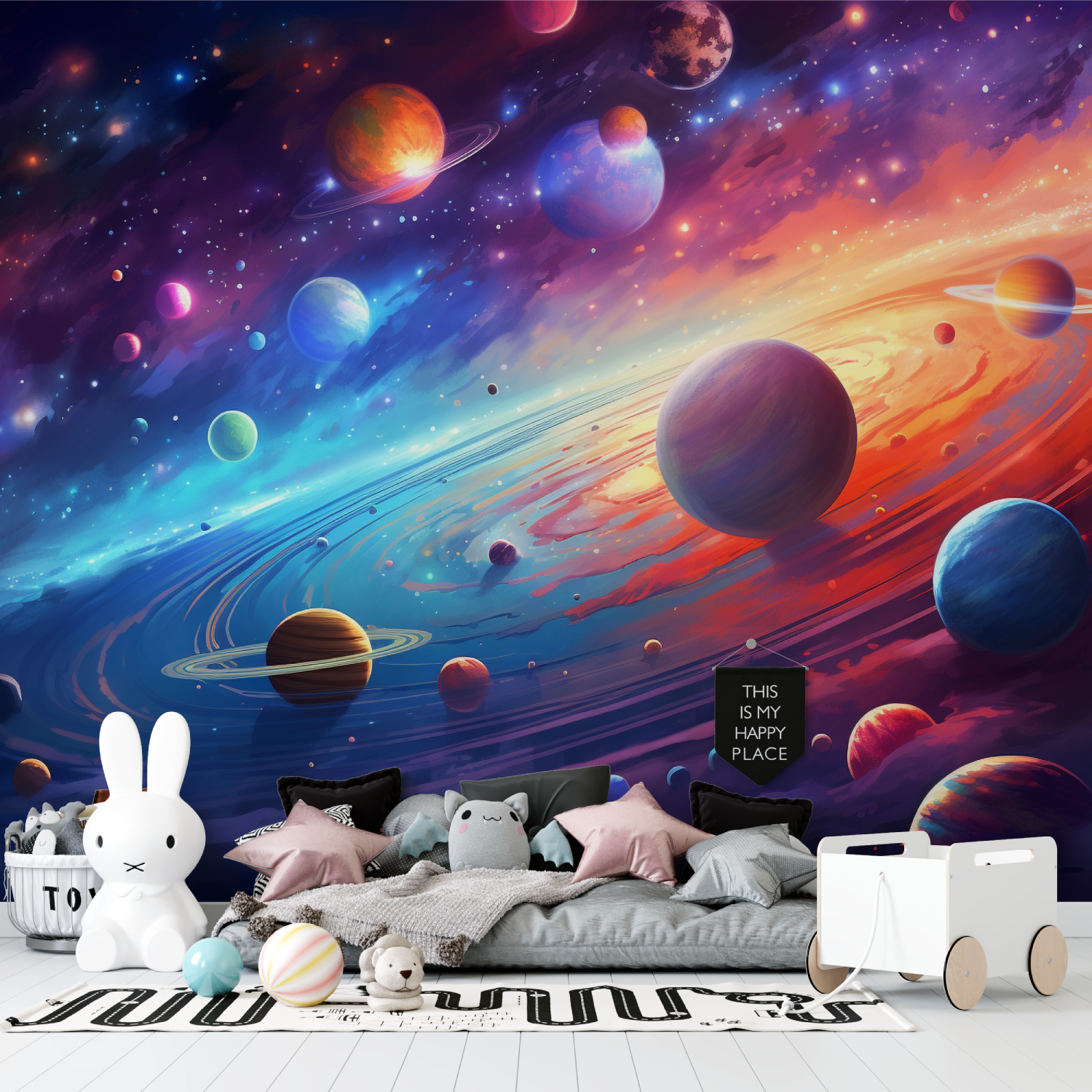 Papier peint enfant espace tapisserie garcon