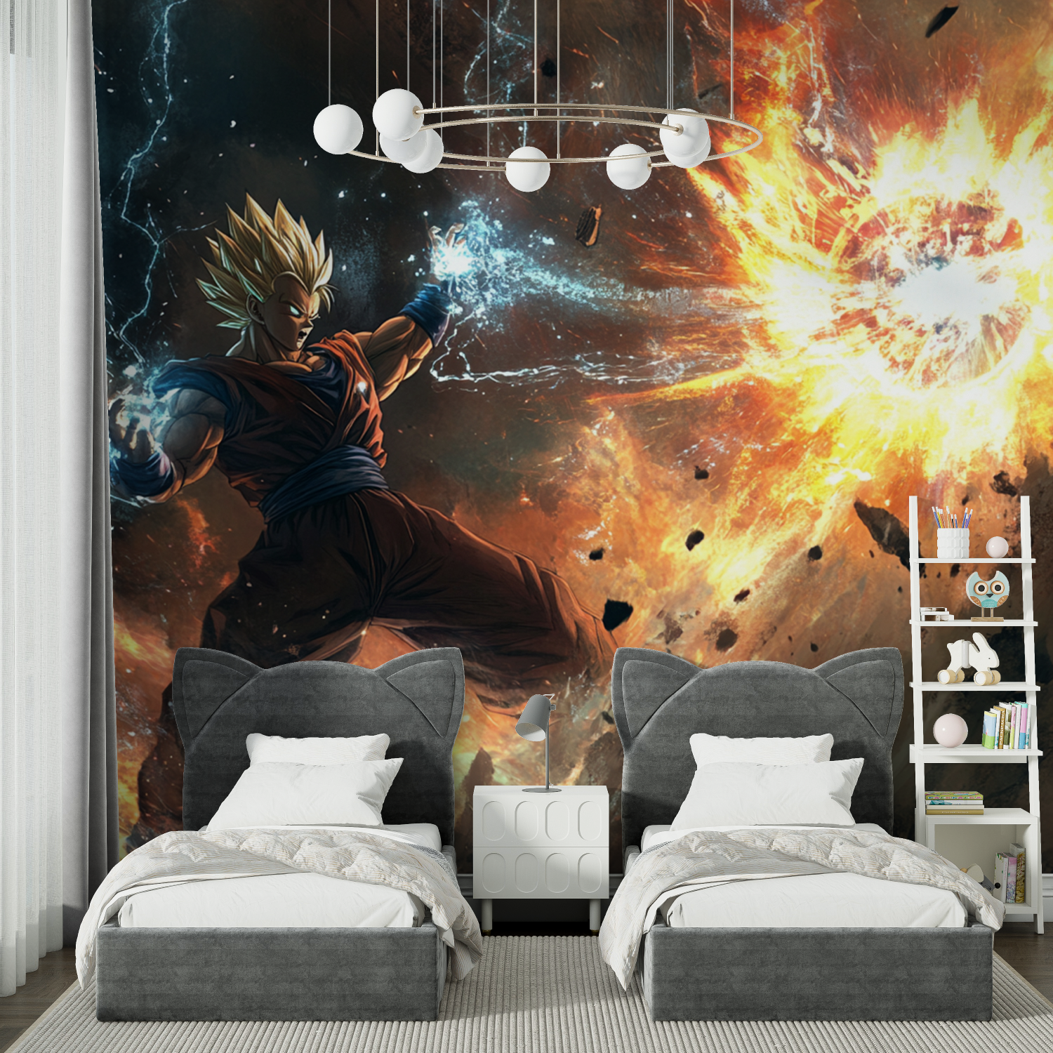 Papier Peint Dbz Goku Puissance - tapisserie garçon
