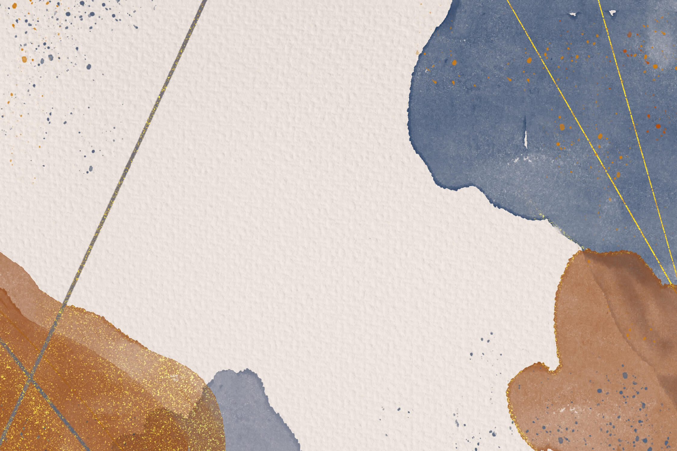 Papier Peint Aquarelle Marron Doré