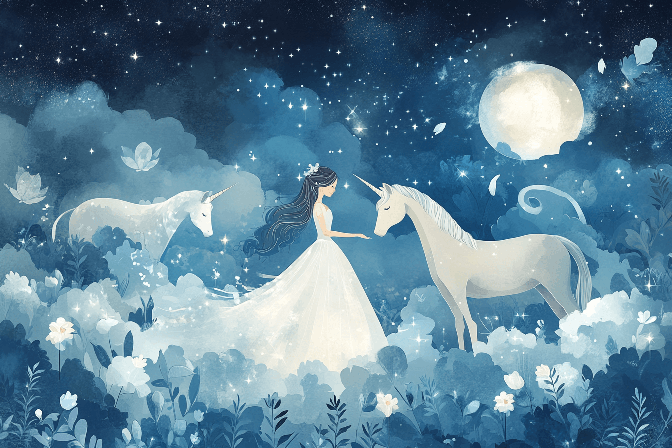 Papier Peint Princesse Little Princess et Licorne