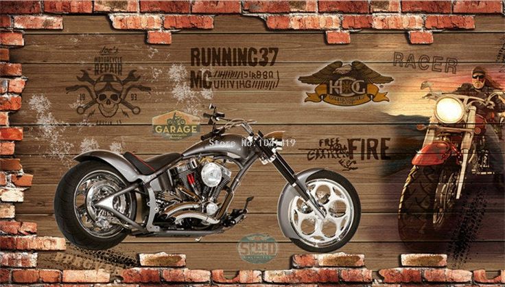 Chopper della decorazione della parete motociclistica