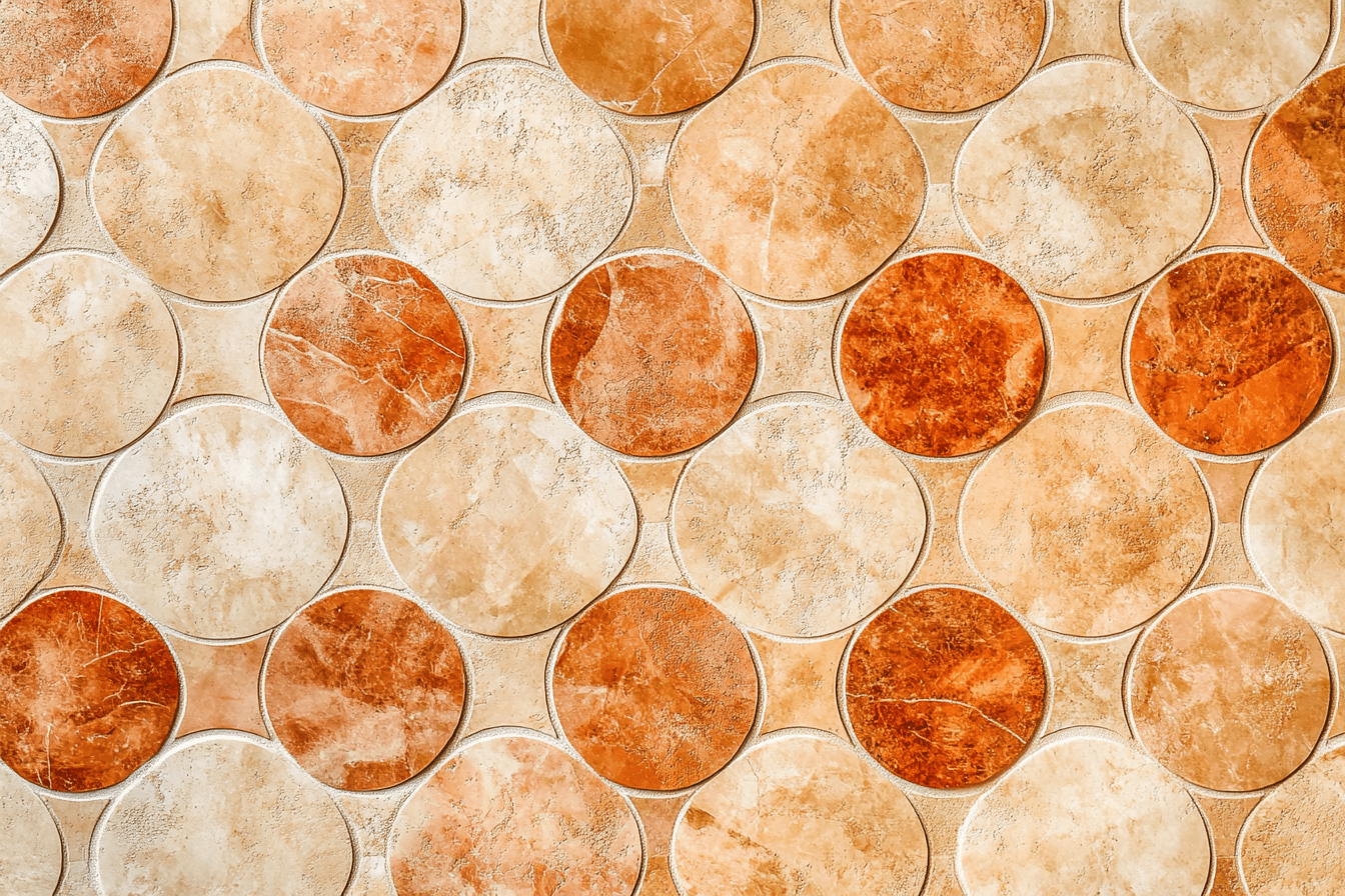 Papier Peint Terracotta Effet Mosaïque