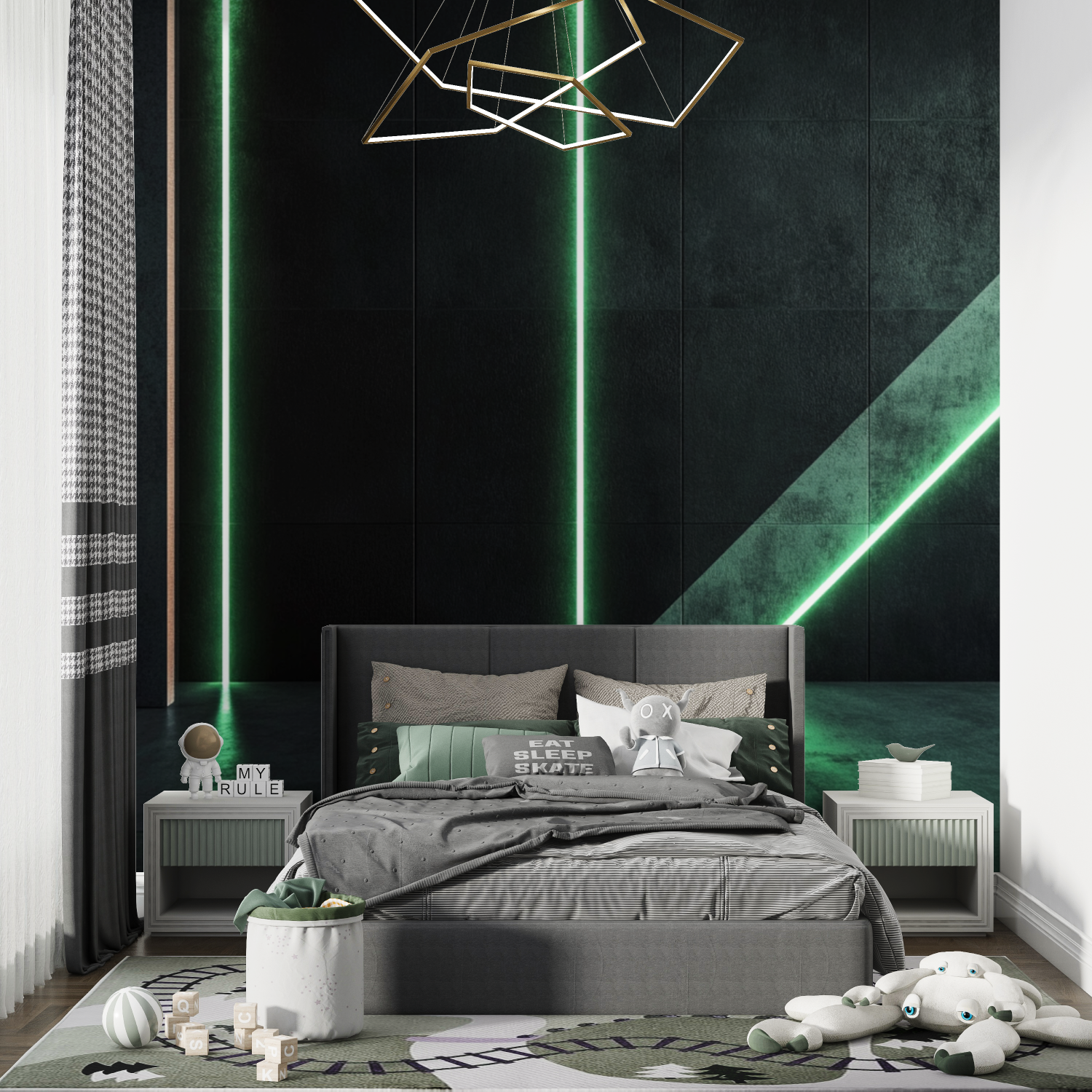 Papier peint chambre futuriste enfants chambre de garcon