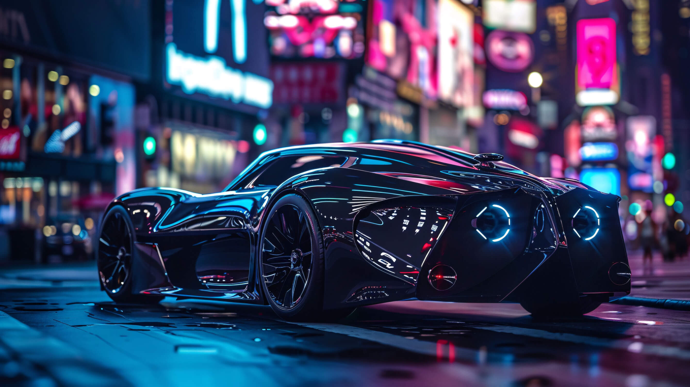 Papier Peint Voiture De Luxe Cyberpunk