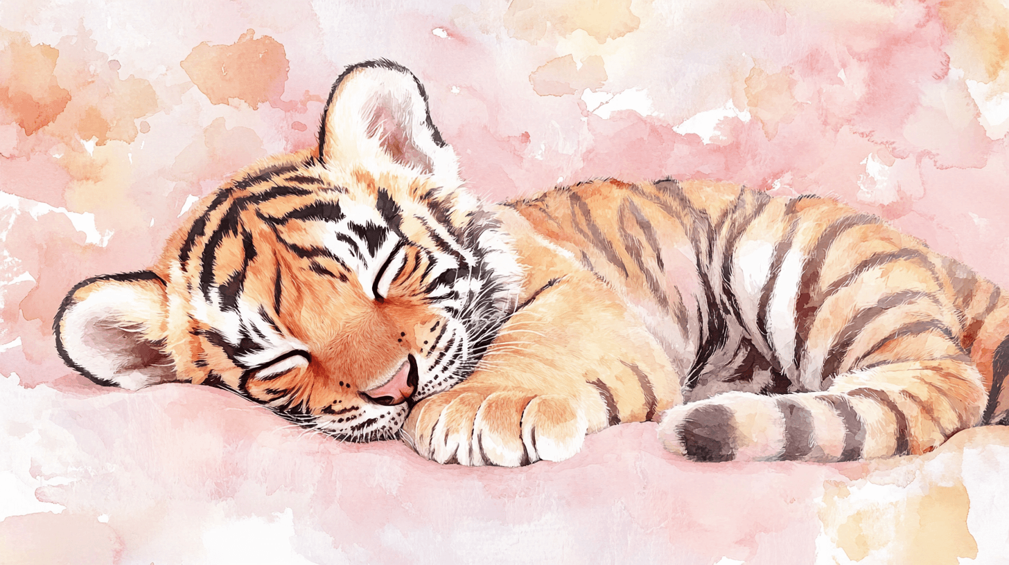 Papier Peint Tigre Endormi