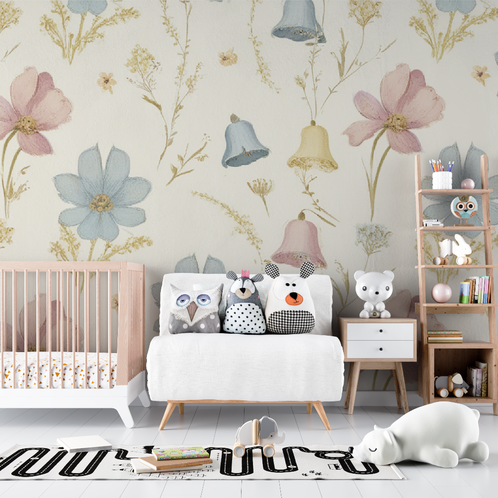 Papier peint Floral pour bébé - chambre bébé