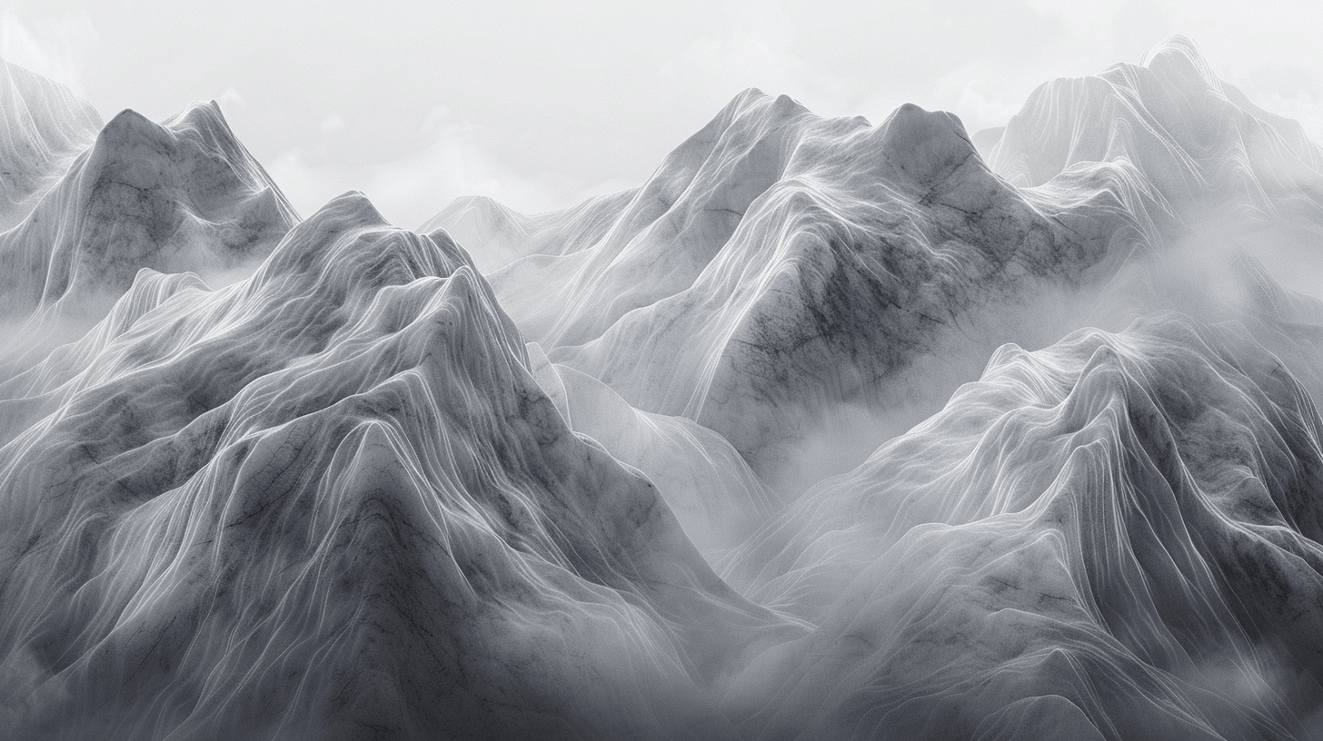 Papier Peint Matin Brumeux Mont Blanc Abstrait