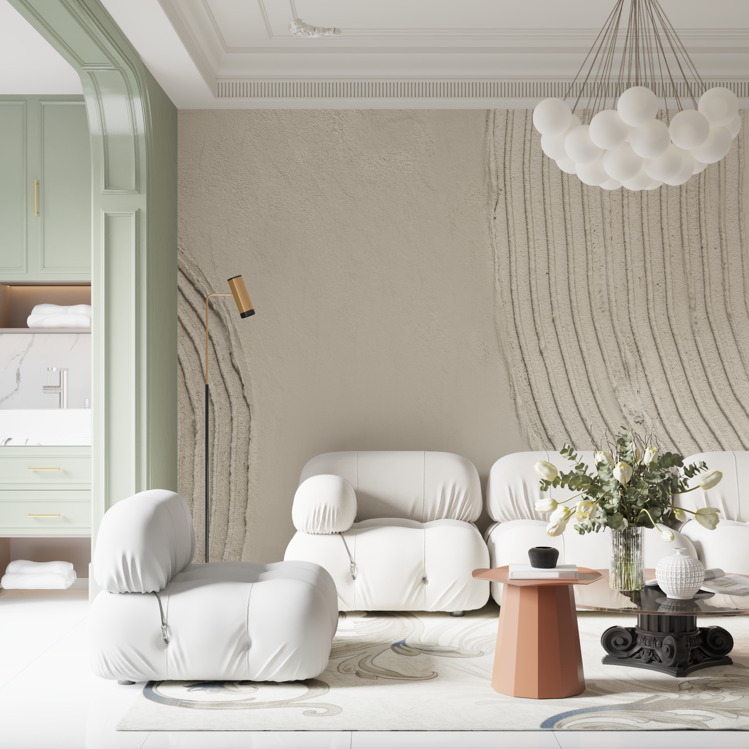 Papier peint pour chambre cocooning contemporain