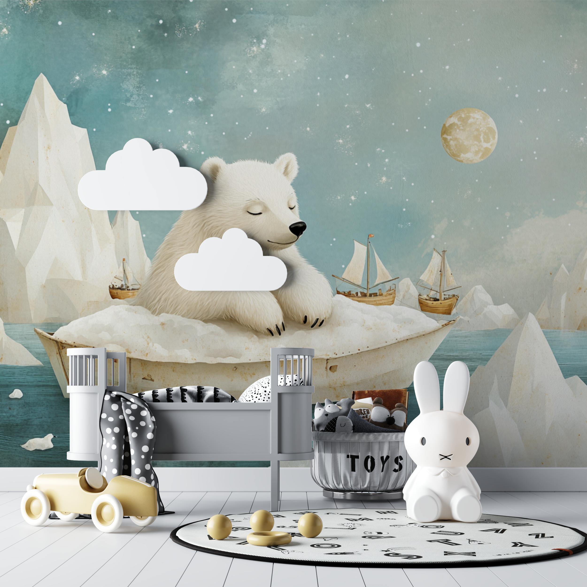 Papier peint marin banquise bebe tipi