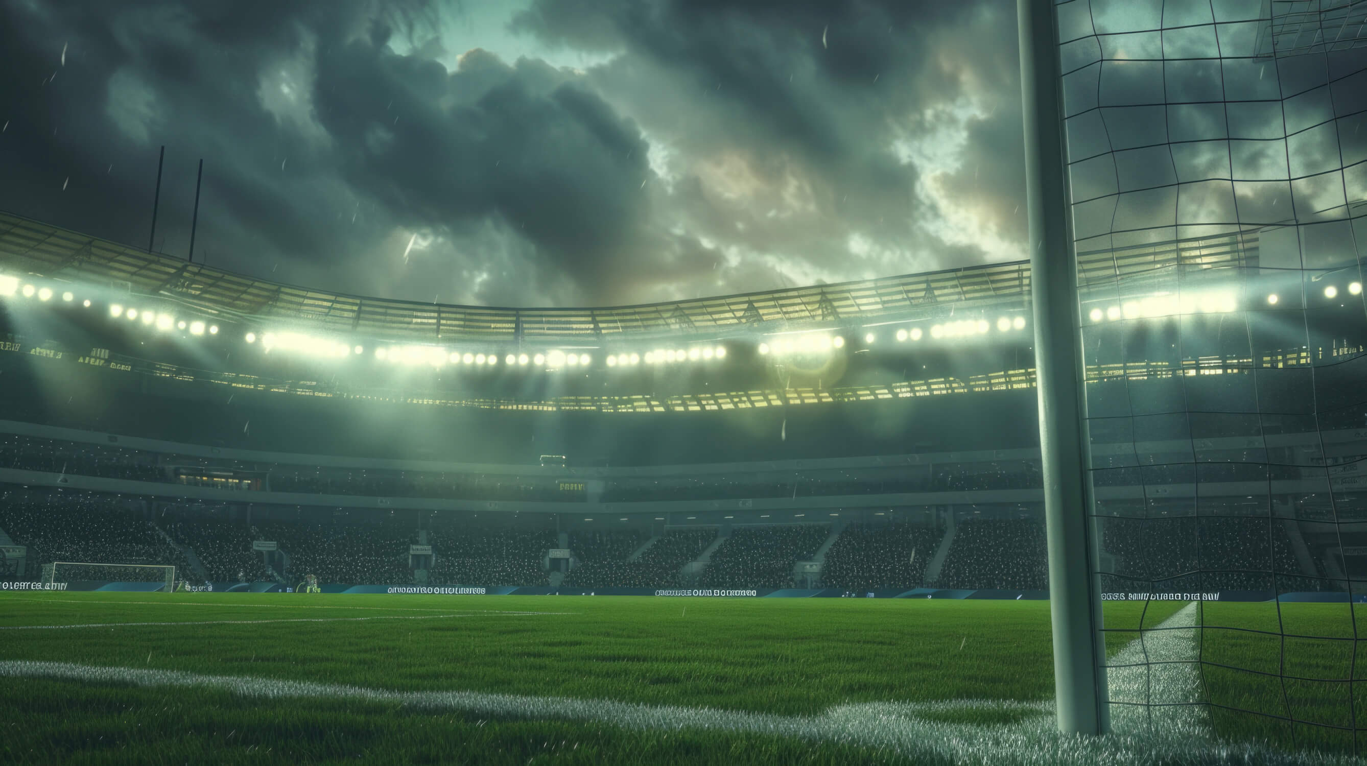 Papier Peint Stade De Foot Pluie