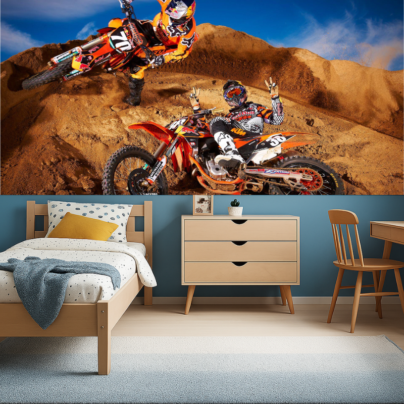 Papier peint avec moto ktm garcon456
