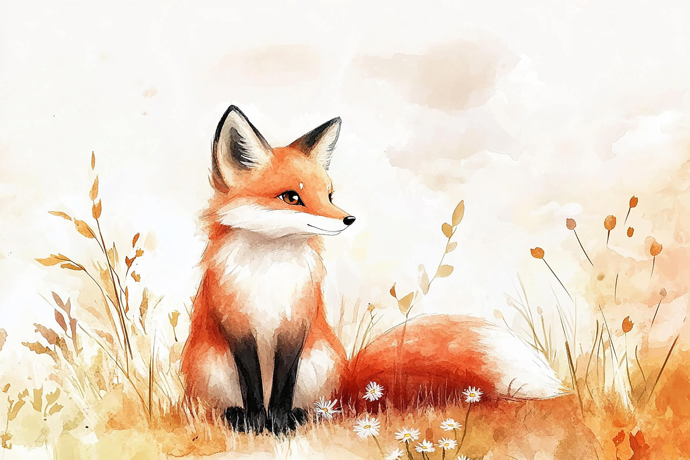 Papier Peint Renard Pour Chambre Bébé