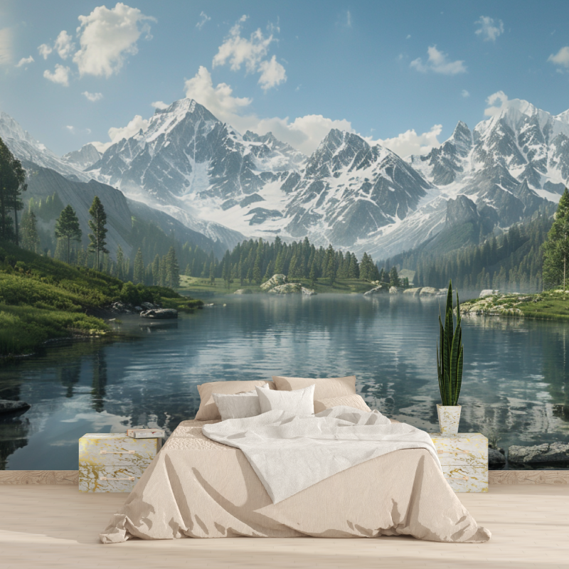 Papier peint panoramique lac de...ute savoie tapisserie 2025