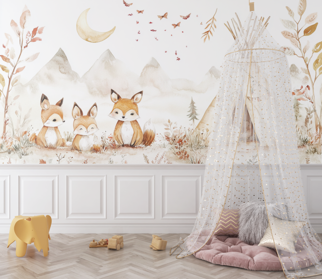 Papier peint bebe tipi tapisserie bebe