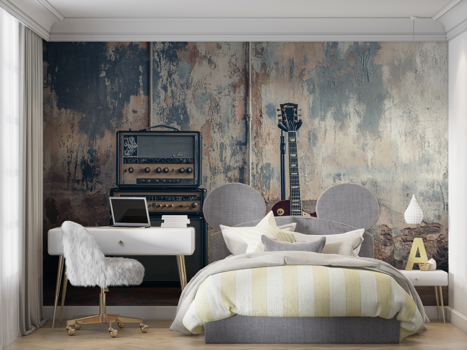 Papier peint studio rock star mur chambre panoramique
