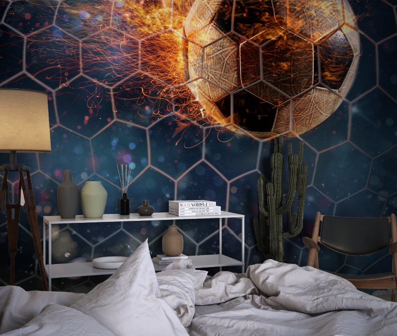 Papier peint chambre ado foot chambre dado1