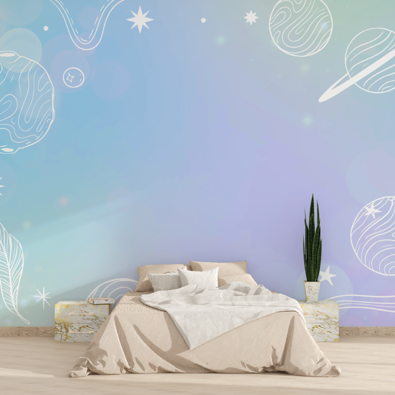 Papier peint chambre espace pastel 1815