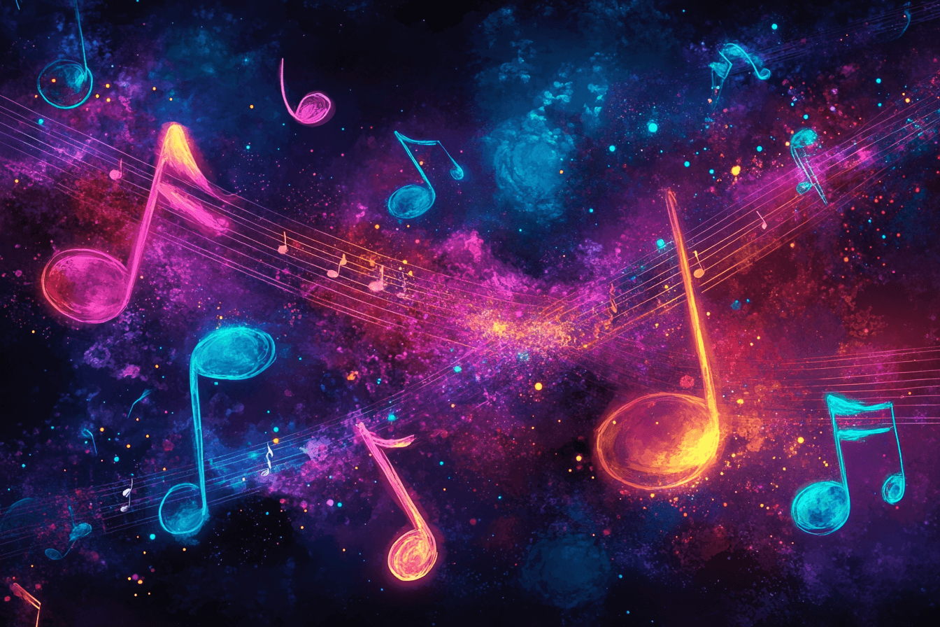 Papier Peint Imprimé Musique Ado
