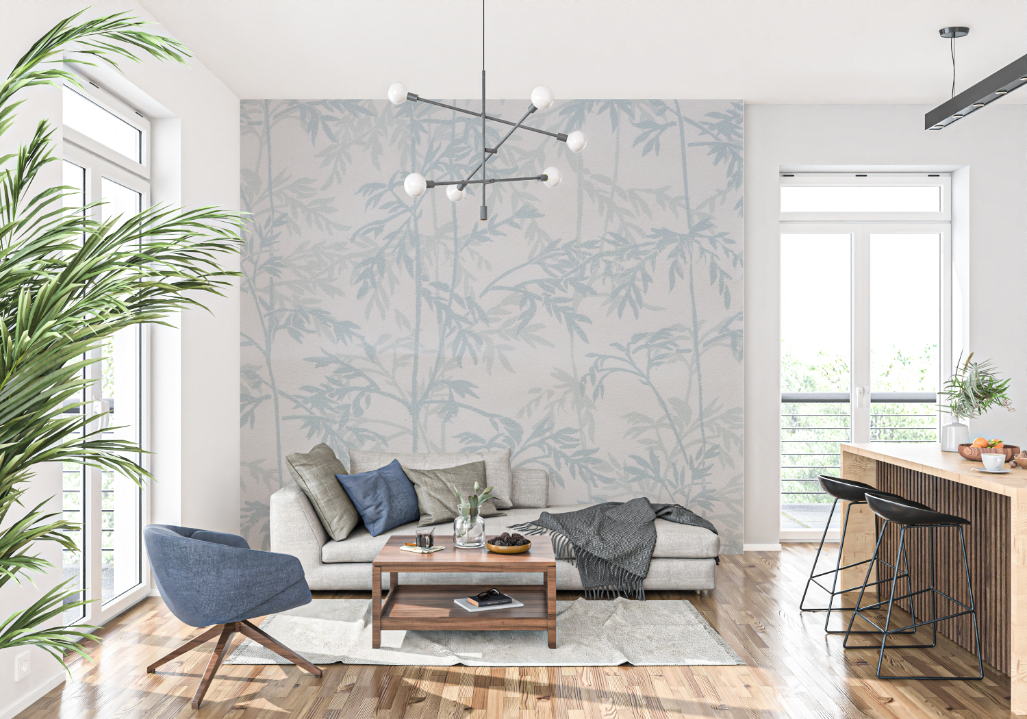 Papier Peint Toile De Jouy Tendance - panoramique-mur