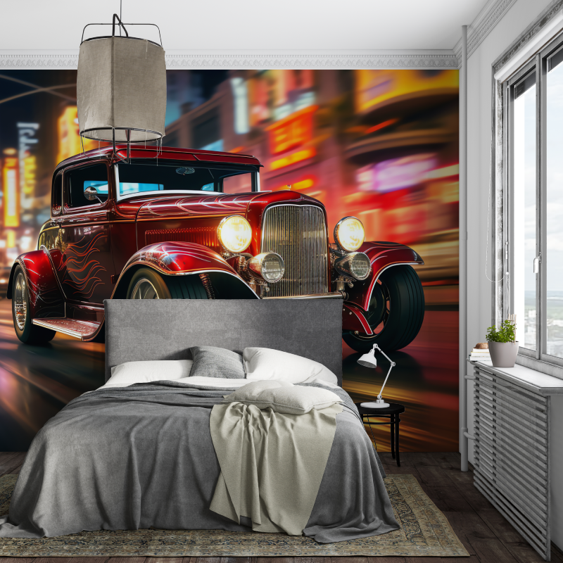 Papier peint voiture collection piece ados