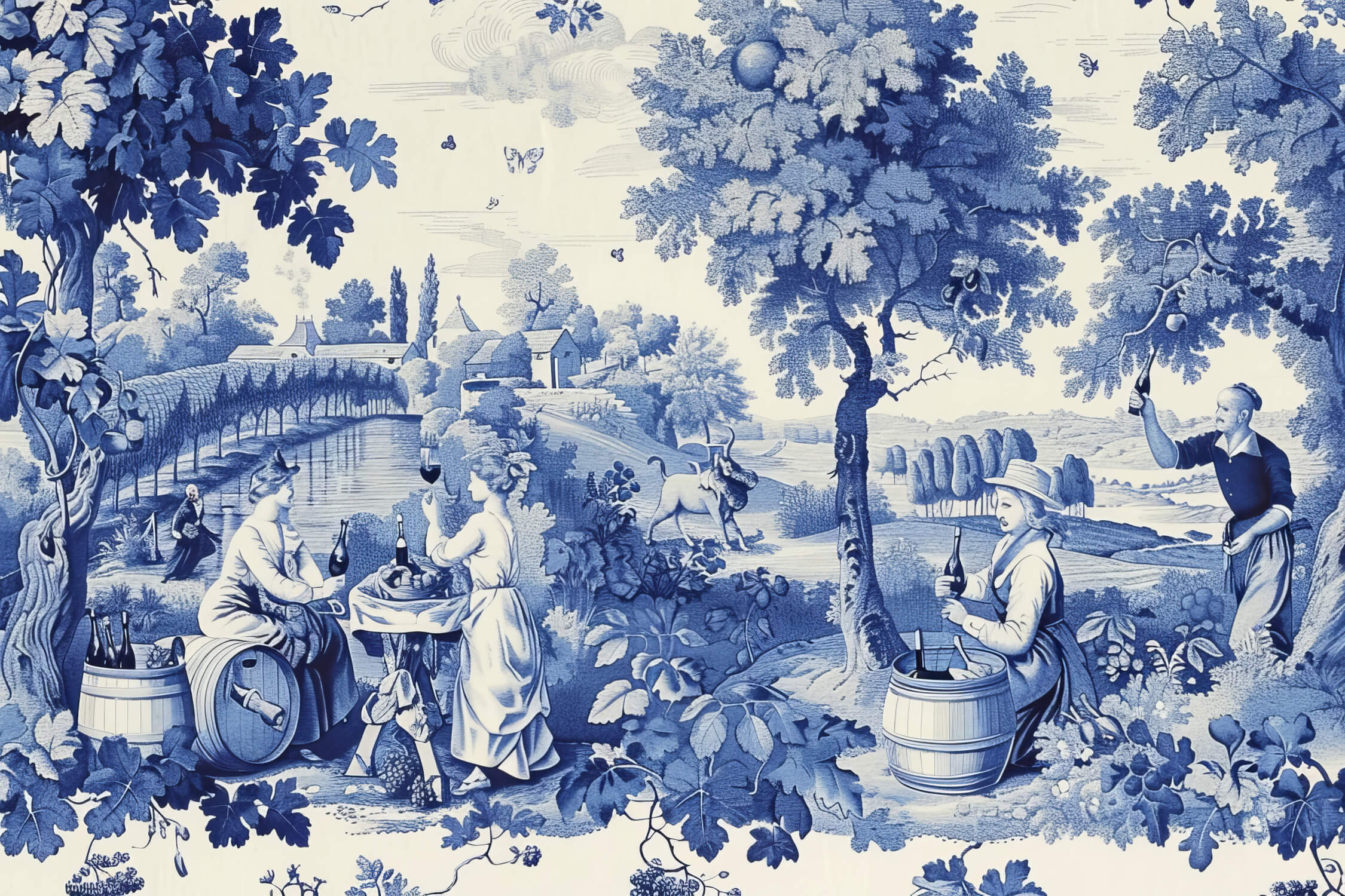 Papier Peint Toile De Jouy Annéees 90
