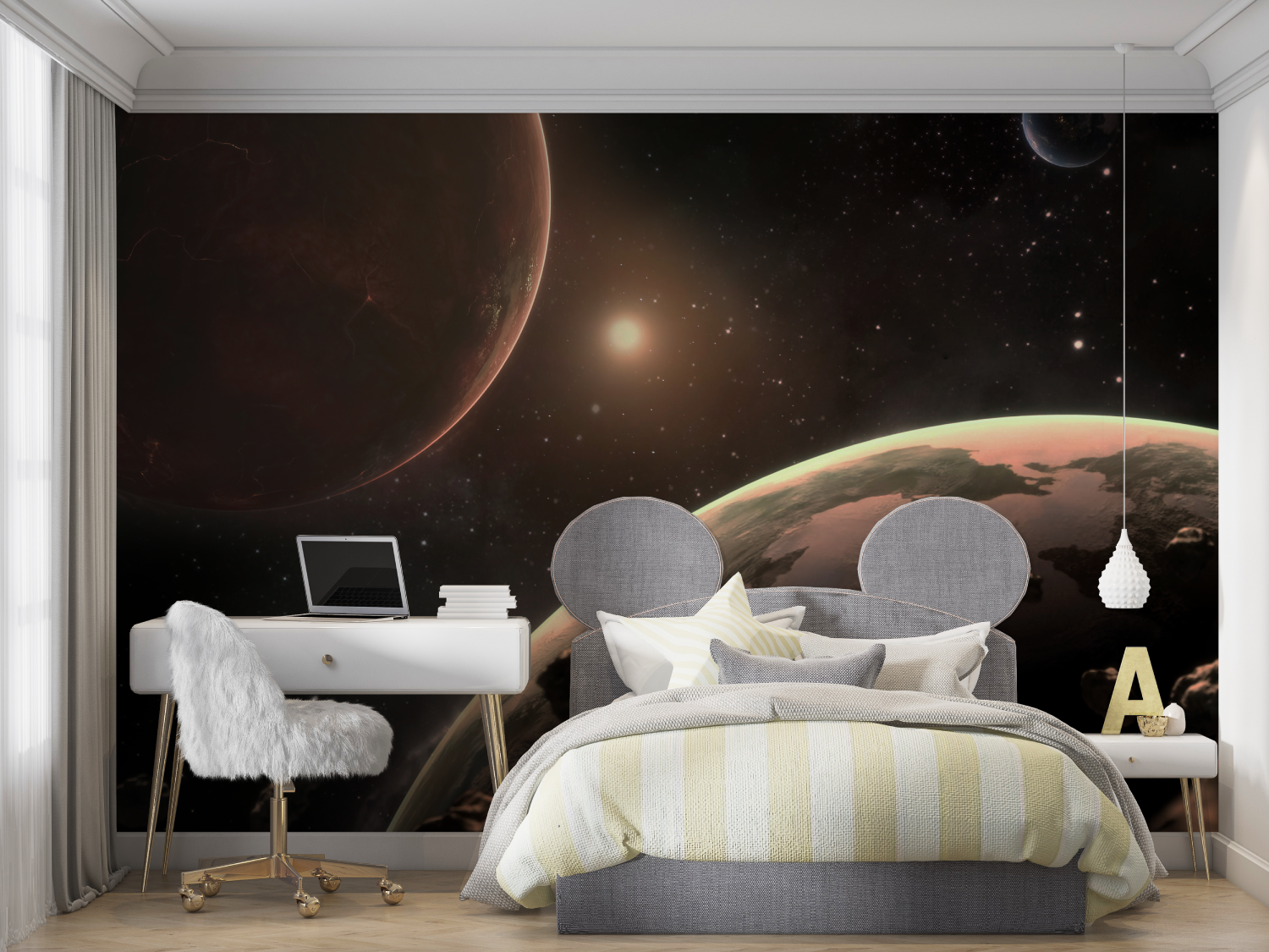 Papier peint espace bureau mur chambre panoramique