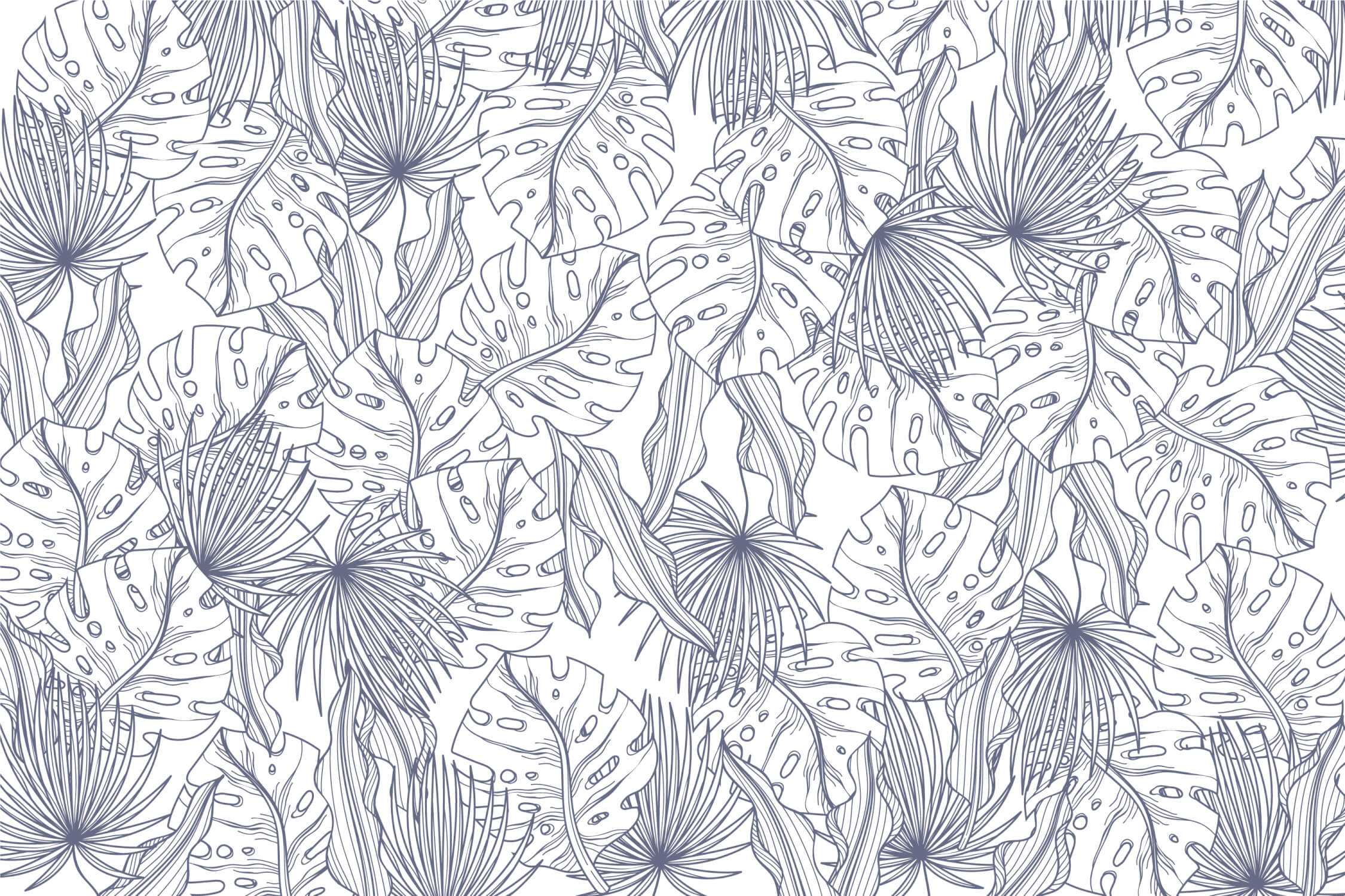 Papier Peint Toile De Jouy Ambiance Jungle
