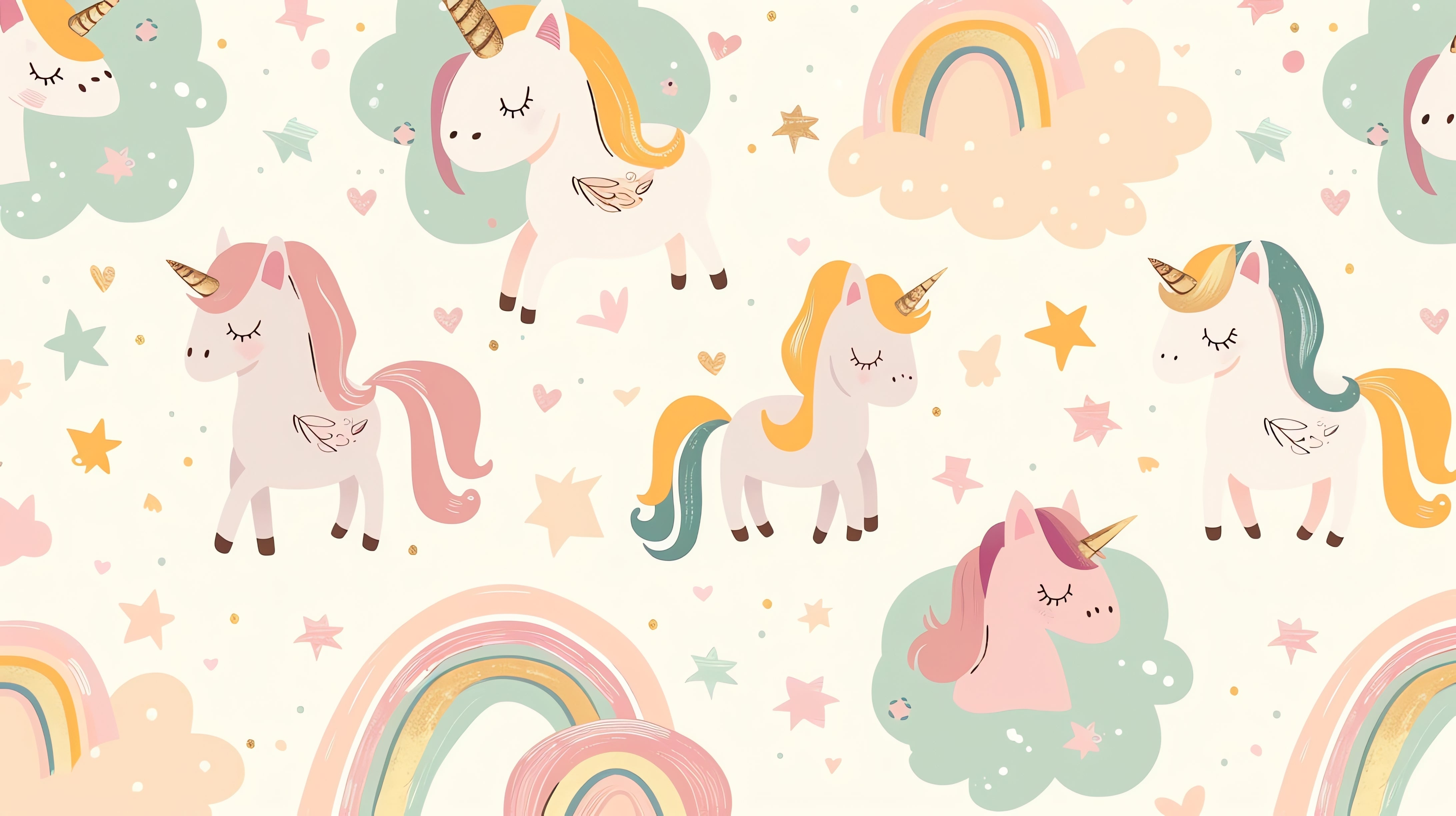 Papier peint pour bébé Licorne