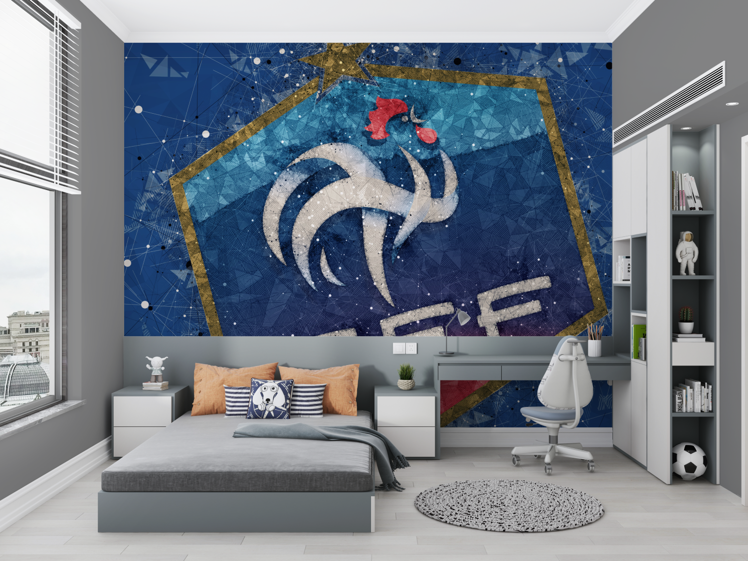 Papier peint chambre foot equipe de france chambre petit