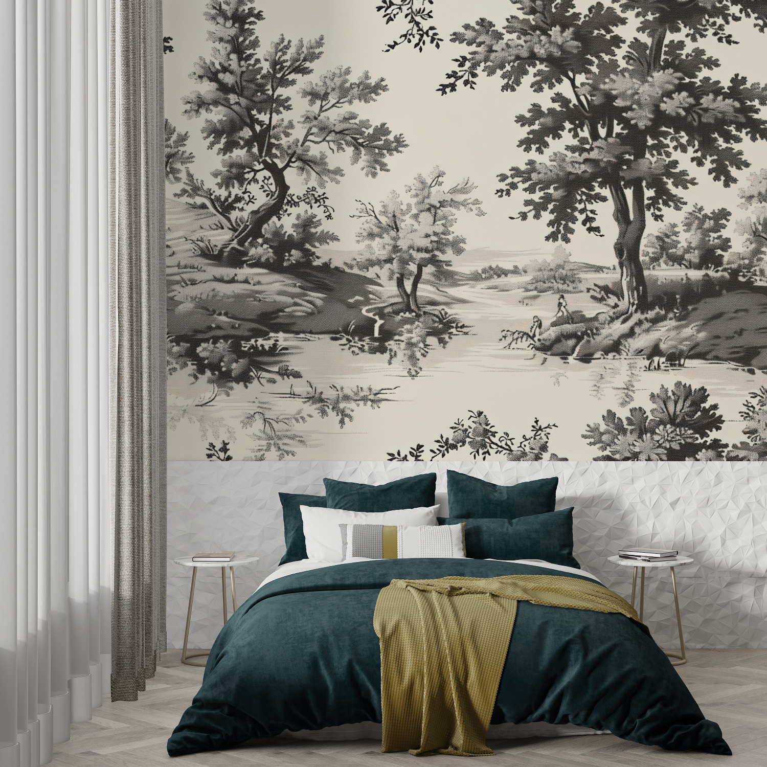 Papier Peint Toile De Jouy Adulte - francais