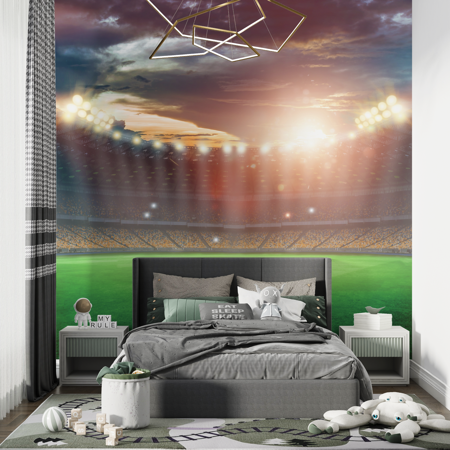 Papier peint chambre foot chambre de garcon