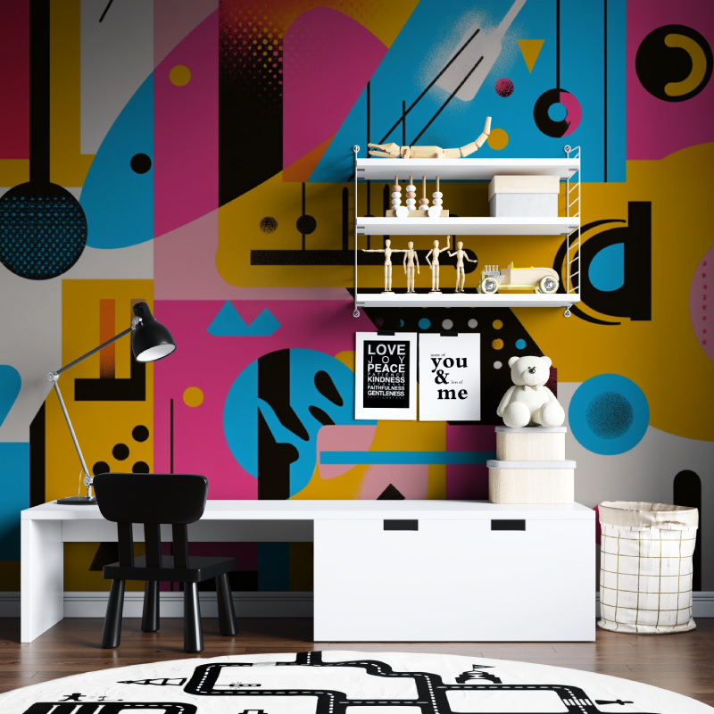 Papier peint deco originale tapisserie chambre ados