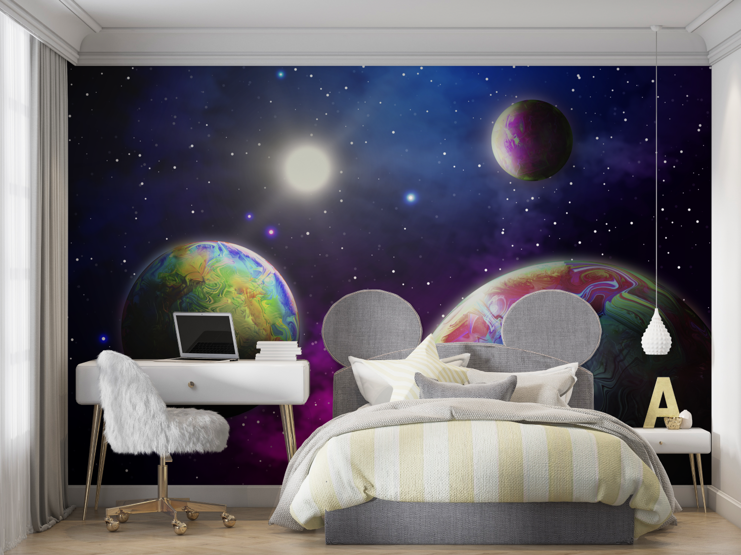 Papier peint panoramique espace mur chambre panoramique
