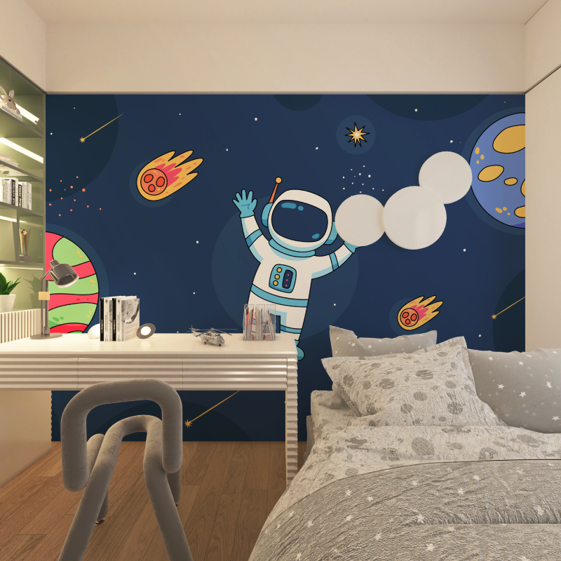Papier peint espace chambre gar...onaute chambre adolescents