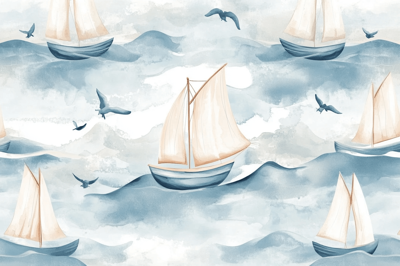 Papier Peint Marin Motif Bateaux