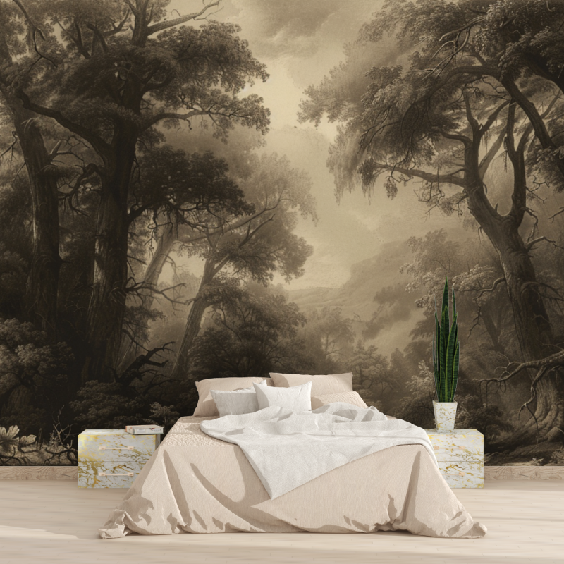 Papier peint panoramique foret salon tapisserie 2025