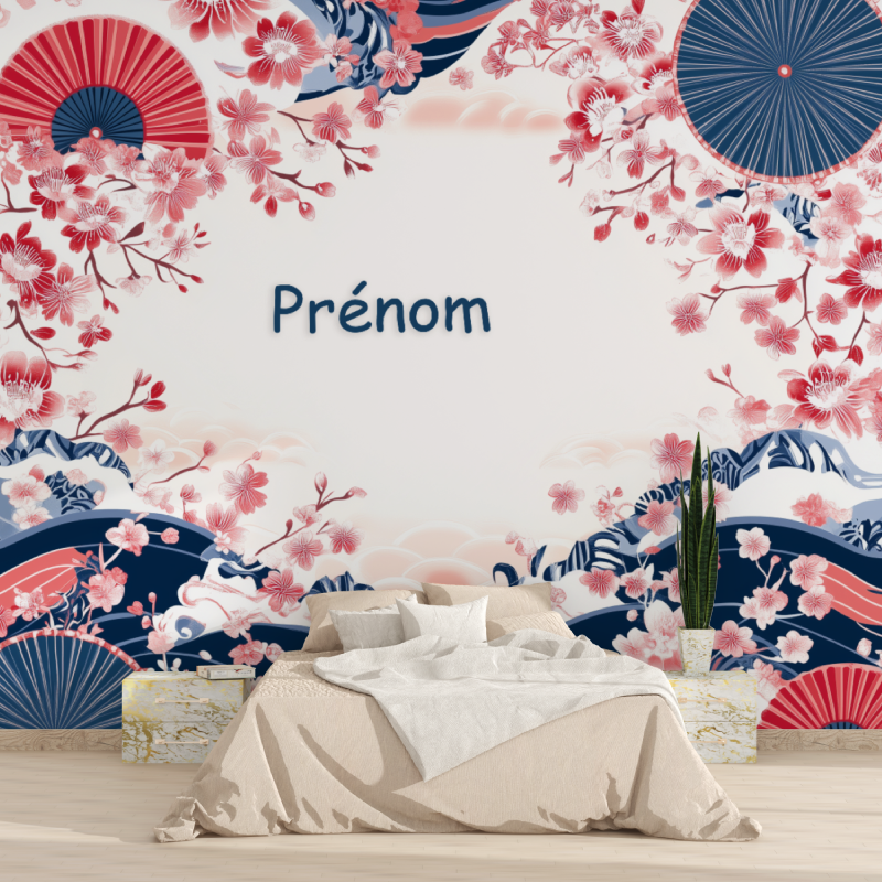 Papier peint prenom cerisier japonais 1815