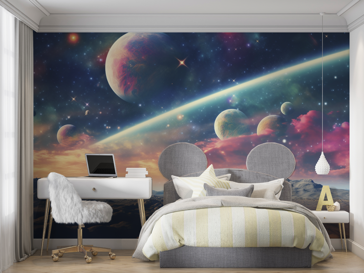 Papier peint espace nebuleuse e...es mur chambre panoramique