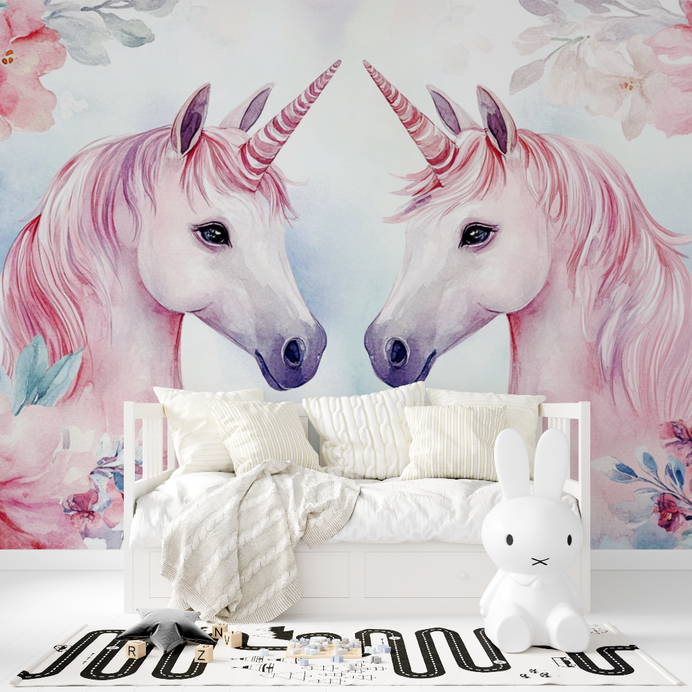 Papier peint tapisserie licorne...bannieres tapisserie fille