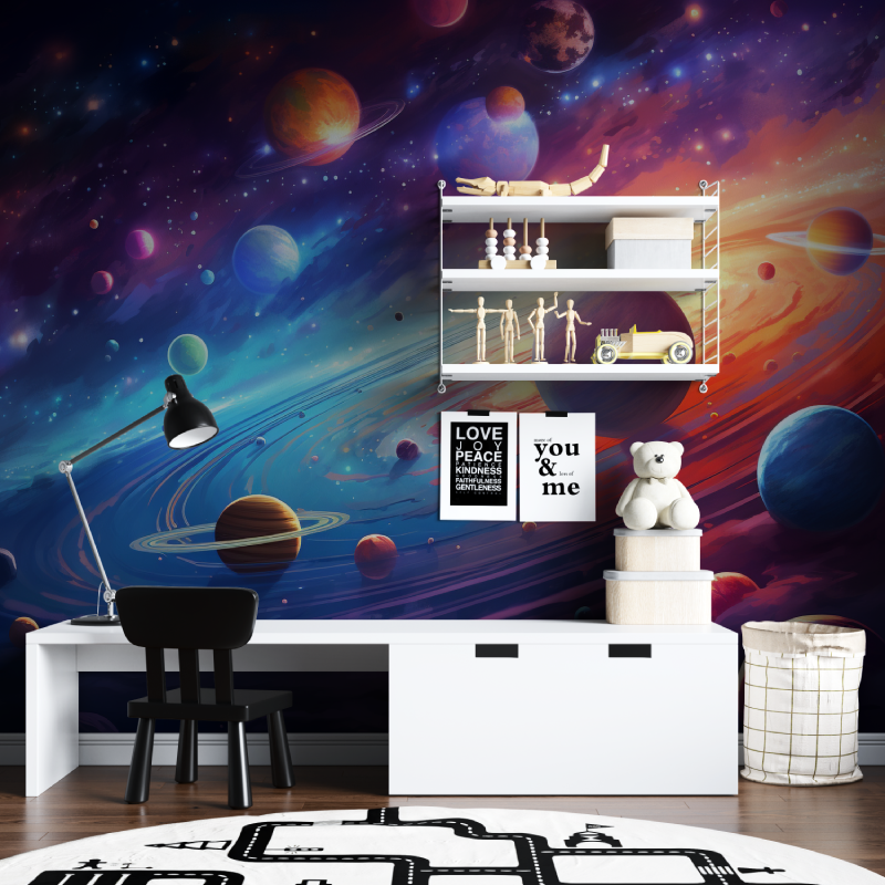 Papier peint poster espace fant...ue tapisserie chambre ados