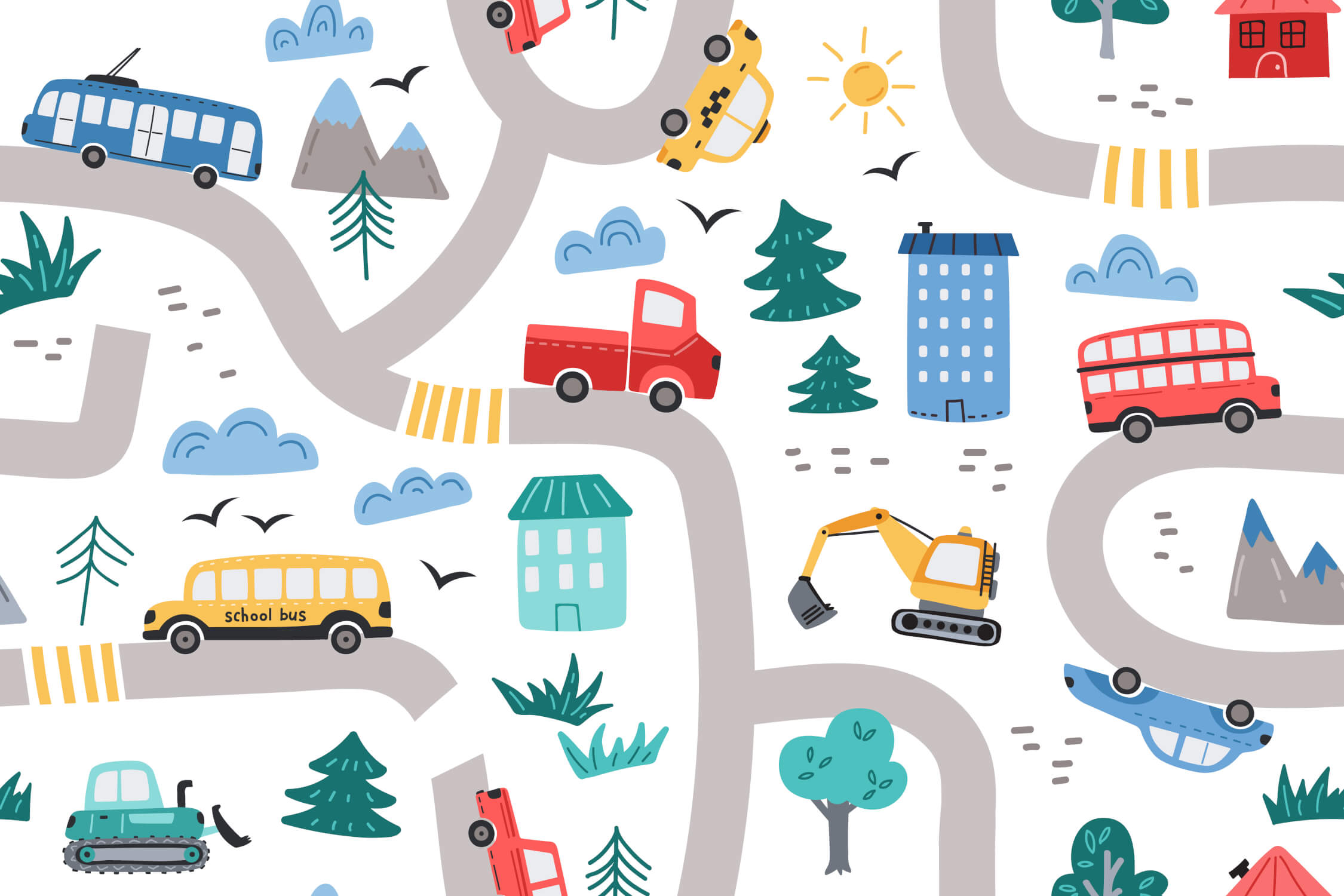 Papier Peint Poster Enfant Voiture