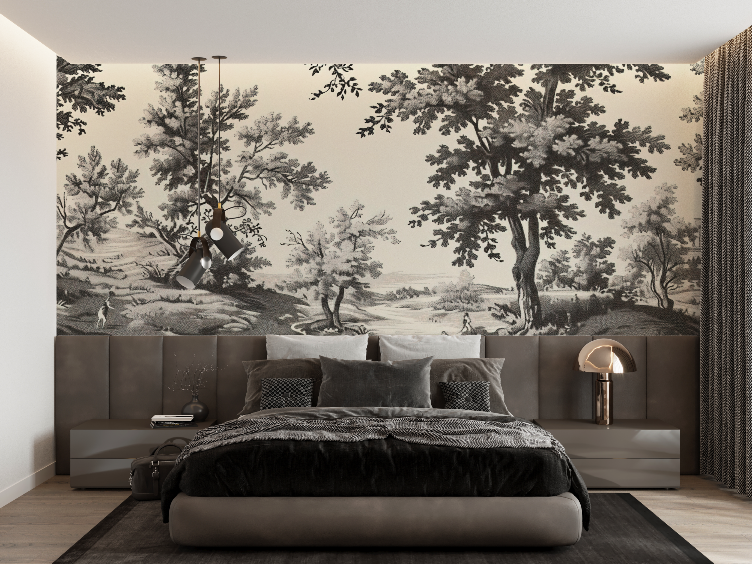Papier Peint Toile De Jouy Adulte - tapisserie
