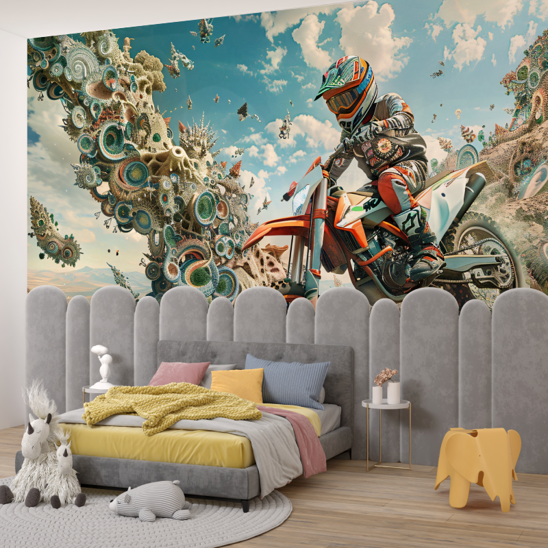 Papier peint avec moto garcon345