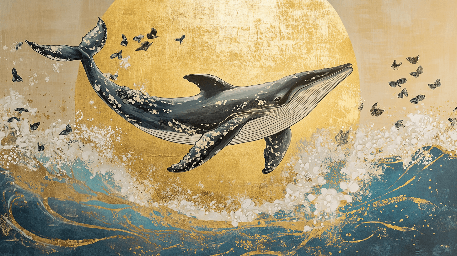 Papier Peint Baleine Et Soleil