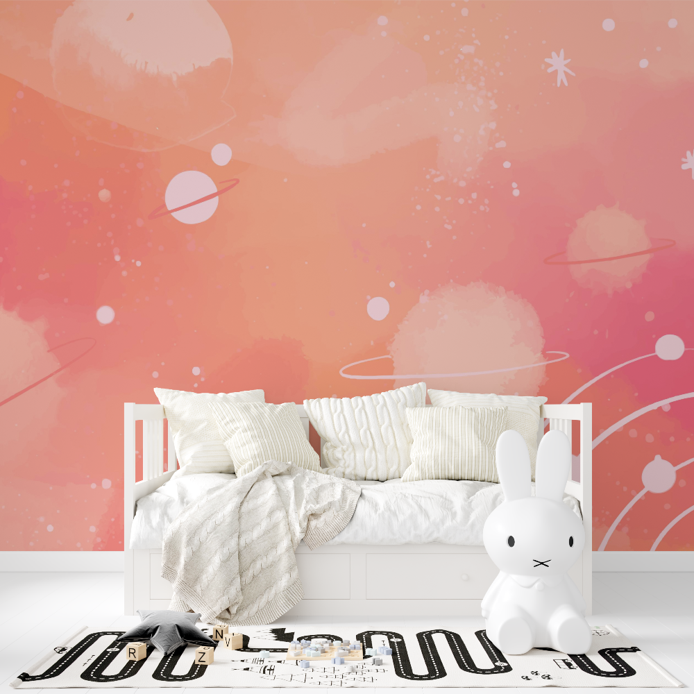 Papier peint ado fille espace p...te etoile tapisserie fille