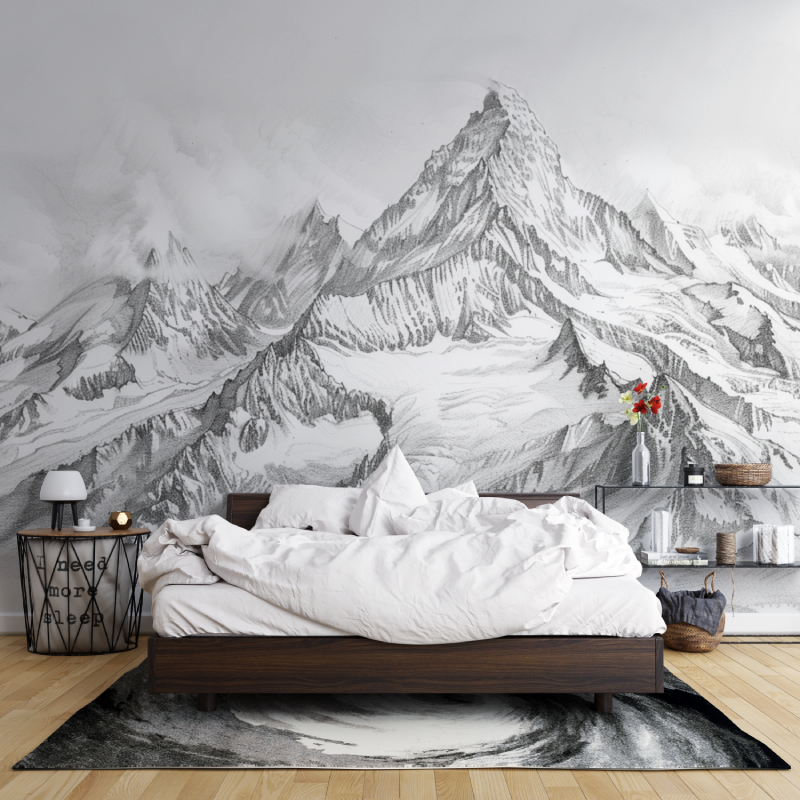 Papier peint panoramique mont cervin leroy merlin mur